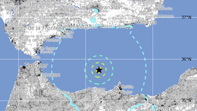 Terremoto entre España y Marruecos en el mar Mediterráneo