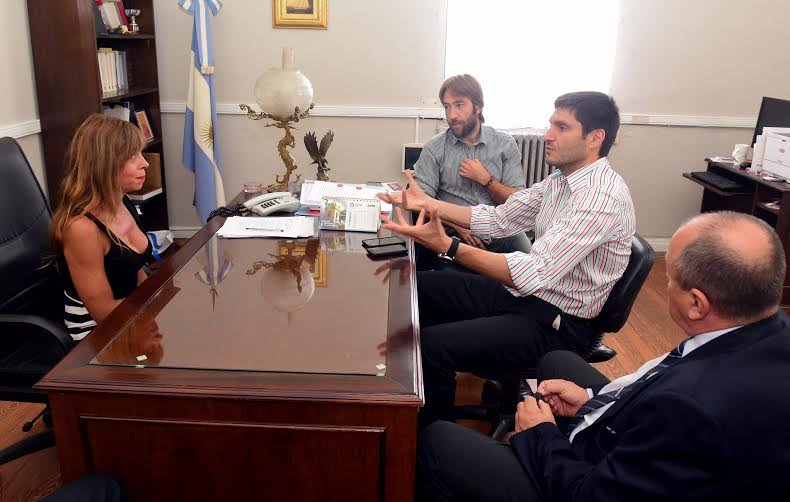 Pullaro, Galfrascoli y Pereira durante la reunión con la fiscal Saccone