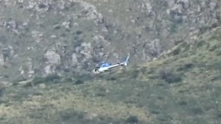 Helicóptero caído en el Uritorco