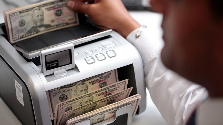 Dólares - Máquina contadora de billetes