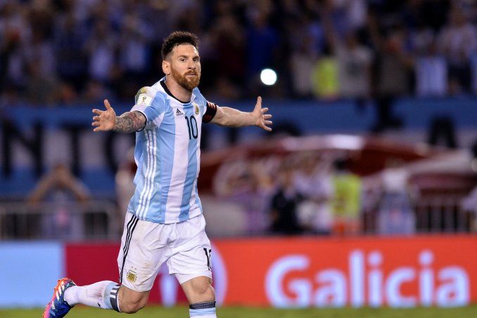 Messi celebrando el gol ante Chile