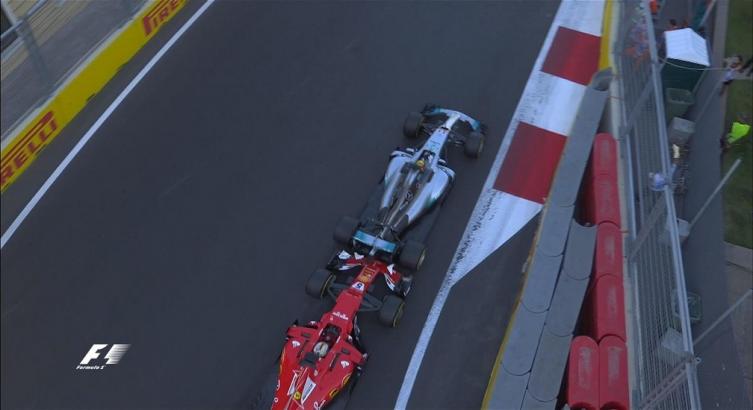 Vettel chocando deliberadamente con Hamilton - Marca