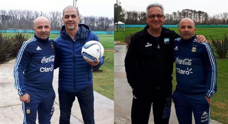 Los entrenadores de la selección argentina de fútbol, básquetbol y voleibol. Foto: AFA