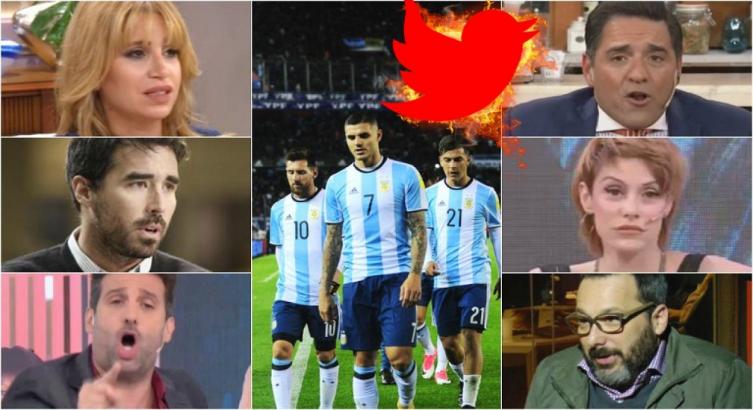 La furia de los famosos en Twitter por el empate de la Selección con Venezuela. Foto: Web/Clarín