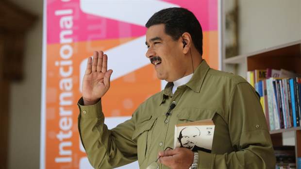 Maduro, anteayer, durante su programa semanal de televisión. Foto: Reuters