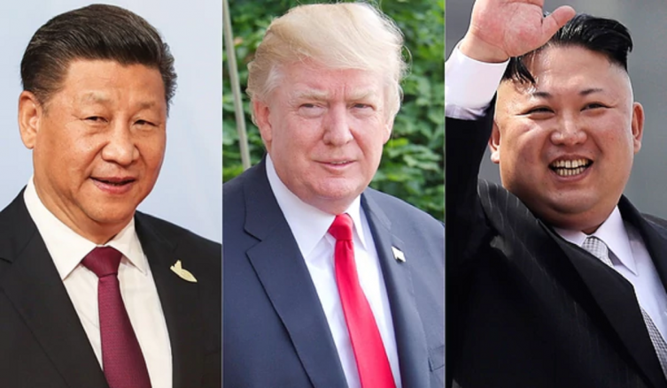 Xi Jinping, Donald Trump y Kim Jong-un, dictador norcoreano (Getty)