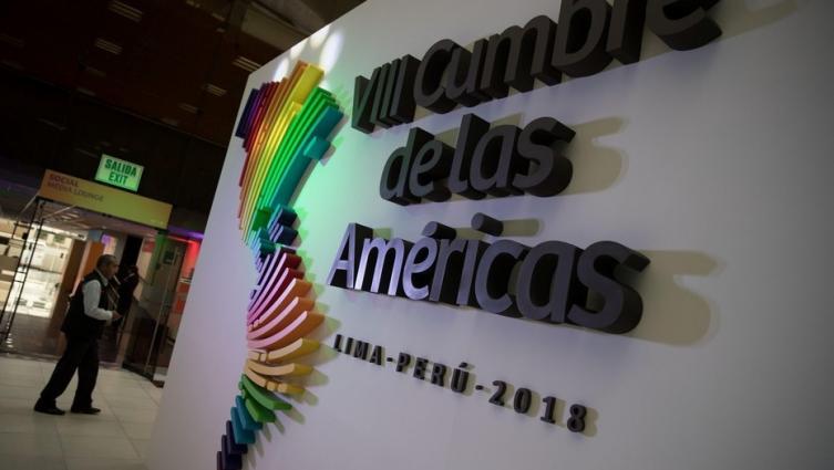 La VIII Cumbre de las Américas se celebra en Lima, Perú. (EFE/MIGUEL GUTIÉRREZ).