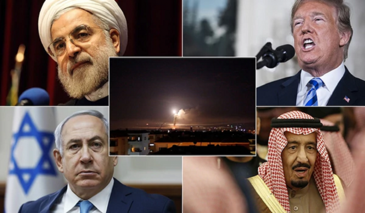 Hasan Rohani y Donald Trump (arriba), Benjamin Netanyahu y Salman bin Abdulaziz (abajo)