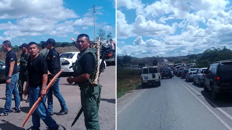 Militares venezolanos en la frontera con Brasil (@AngelMedinaD)