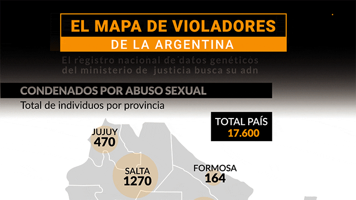 El mapa de las provincias con más violadores de la Argentina - INFOBAE