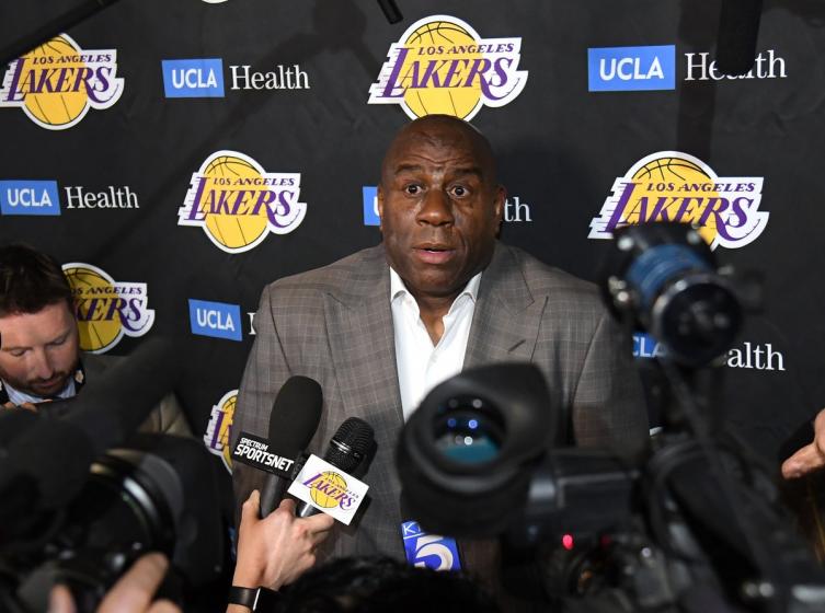 Magic Johnson habló sobre su salida de Los Angeles Lakers. (AFP)