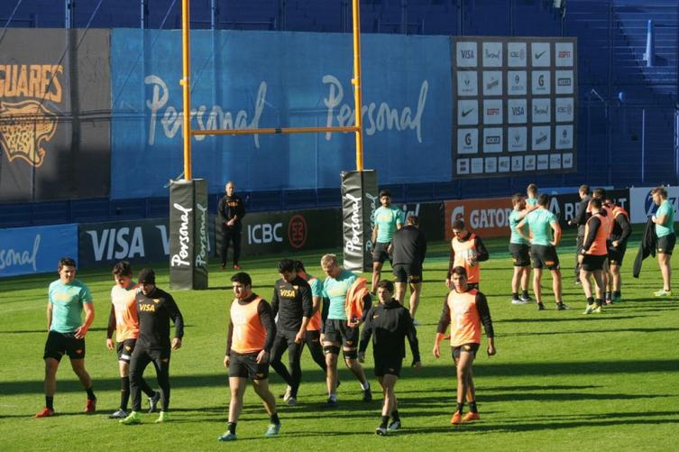 El entrenamiento de hoy de Jaguares, en Vélez Crédito: VillarPress