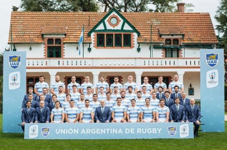 La foto oficial del seleccionado argentino de Rugby, de cara al Mundial de Japón 2019. (Foto: Prensa UAR)
