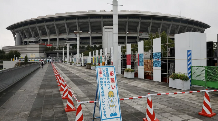 El Estadio Internacional de Yokohama, donde se debía jugar Inglaterra-Francia. (Reuters)