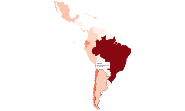 Contagiados y muertos por coronavirus en América Latina - INFOBAE