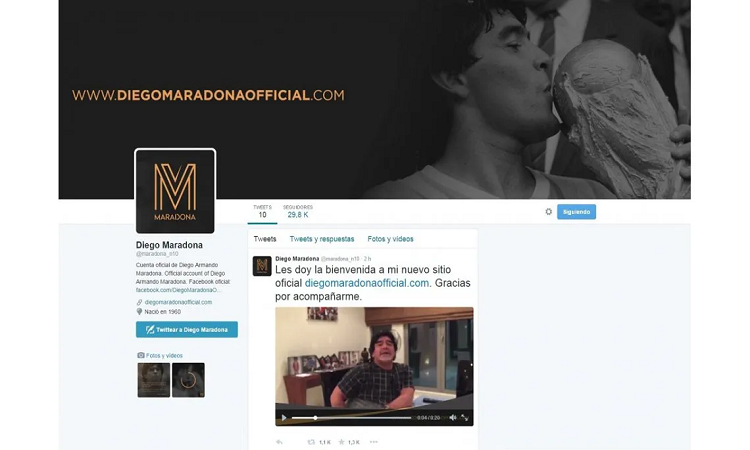 Maradona en Twitter - Minutouno