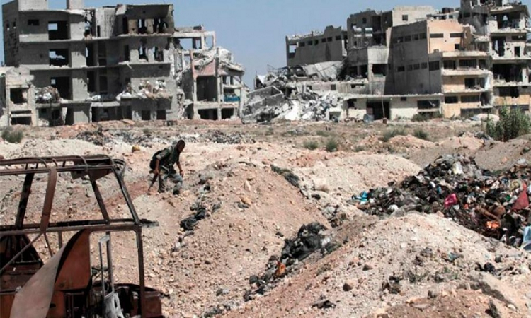 La batalla por Alepo terminó con la rendición de la oposición y con la parte sur de la ciudad destruida. - télam