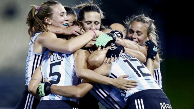 Las Leonas, seleccionado argentino femenino de hockey sobre césped, se impusieron este lunes 3 a 0 ante España - télam