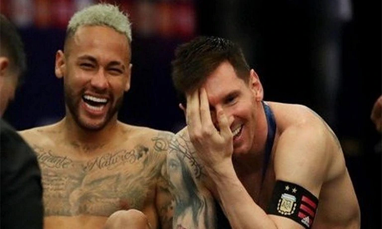 Messi y Neymar juntos después de la final de la Copa América - Infobae