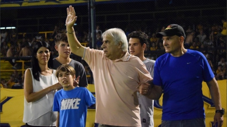 Don Pedro Marchetta en su última visita al Gigante (Archivo Rosario3)