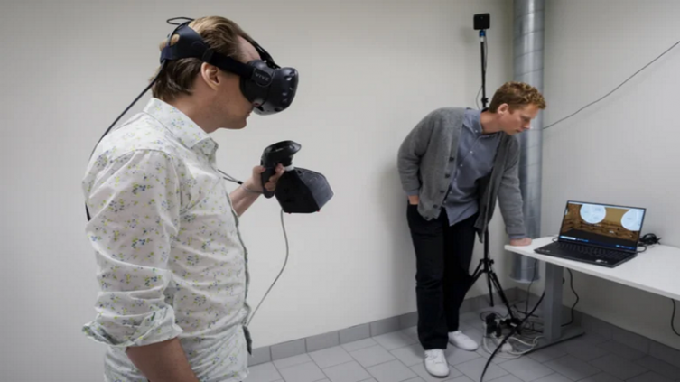 Juego de realidad virtual que utiliza el olfato. (foto: Stockholm University)