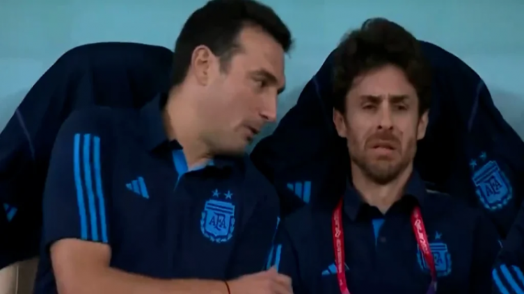 El llanto de Pablo Aimar y la emoción de Lionel Scaloni en los goles de la selección argentina para ganarle a México - Infobae
