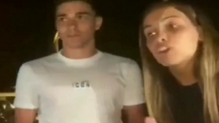 La novia de Julián Alvarez trató mal a un nene que le pidió una foto en Navidad: el video de la polémica - paparazzi