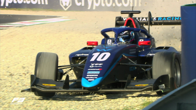 Franco Colapinto abandonó en la última carrera del año y no pudo lograr el subcampeonato de la Fórmula 3 - INFOBAE