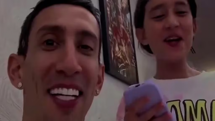 Ángel Di María sorprendió con un divertido ping pong de preguntas y respuestas junto a su hija: el guiño a Rosario Central - Infobae