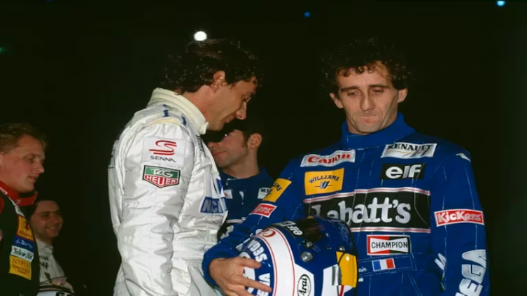 A 30 años de la última batalla entre Senna y Prost: del honor en juego en una carrera de karting a la reconciliación definitiva (Photo by Thierry PRAT/Corbis via Getty Images)