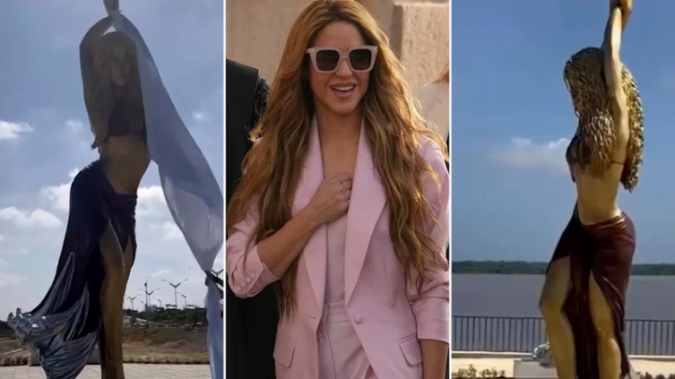 Shakira se emocionó con la estatua de más de 6 metros que le hicieron en su honor en Colombia y que recibió un mensaje de Bizarrap - TELESHOW