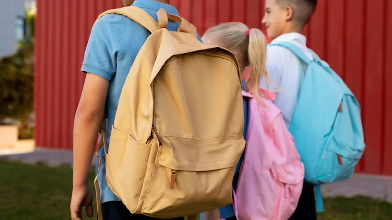 Vuelta a clases: cómo debe ser la mochila ideal para no dañar la espalda de los niños (Freepik)