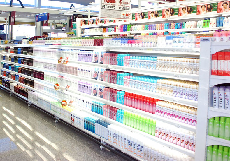 Inflación - Supermercado - Góndola de cosméticos