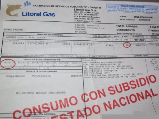 Factura Litoral Gas