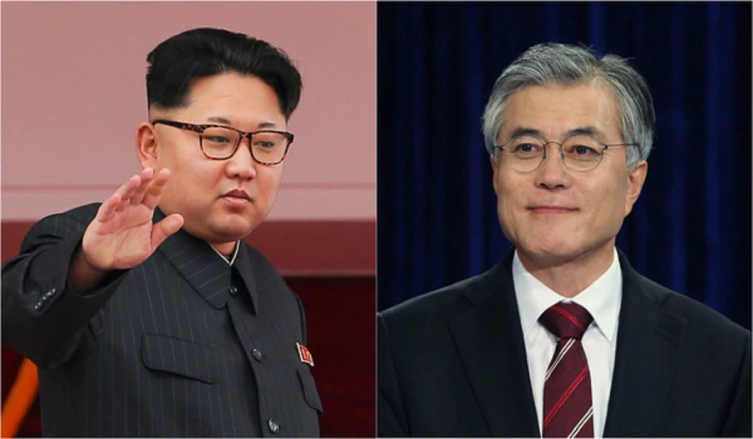 Kim Jong-un y Moon Jae-in, los líderes de Corea del Norte y del Sur - INFOBAE