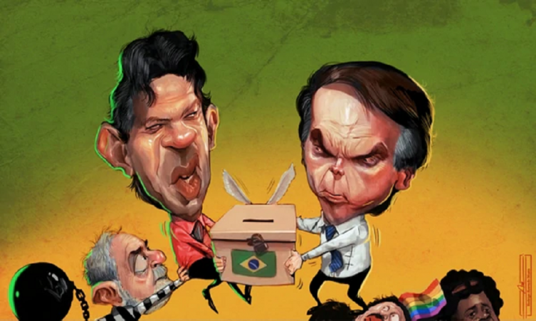 Jair Bolsonaro y Fernando Haddad - (Ilustración: Rodrigo Acevedo)