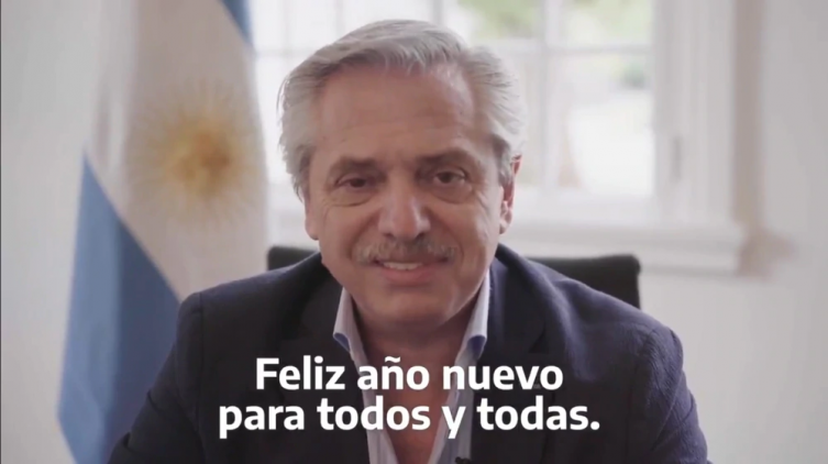 Mensaje de año nuevo de Alberto Fernández: pidió 