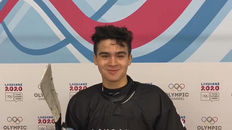 Junior Espósito, en la semifinal del 3x3 mixto en Lausanne 2020: 