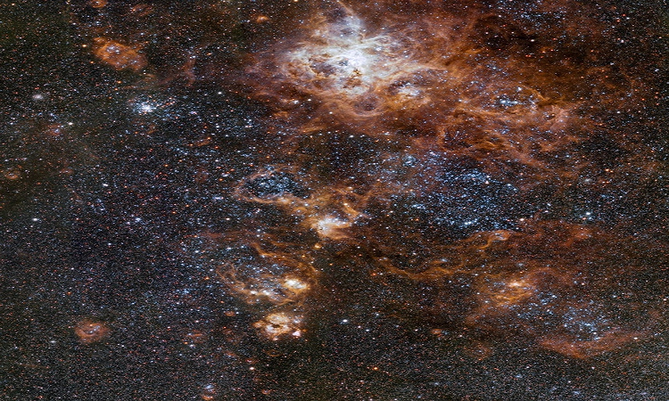 En la foto, se observa la nebulosa de la Tarántula, que forma parte de la Gran Nube de Magallanes, una galaxia cercana a la Vía Láctea (ESO)