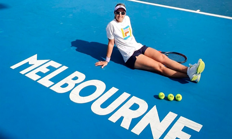 Nadia Podoroska en Melbourne - télam