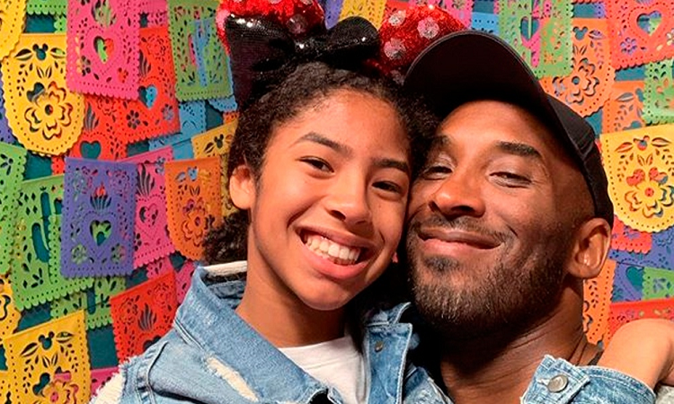 Koby Bryant y su hija, quienes murieron en el accidente aéreo - télam