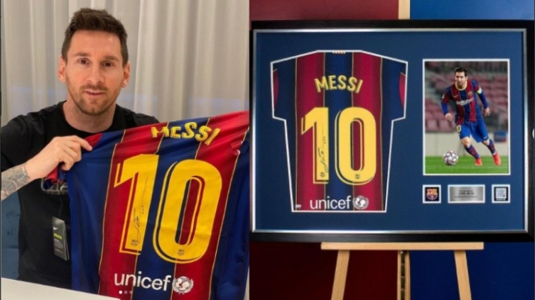 El rosarino reglará cinco camisetas de Barcelona firmadas y enmarcadas. - rosario3