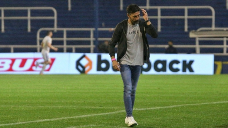 El Kily González se lamenta por el gol de Torrent contra su propio arco. (Alan Monzón/Rosario3)