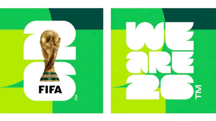 “Somos 26?: FIFA presentó el logo del Mundial que se jugará en Canadá, México y Estados Unidos (FIFA via AP)