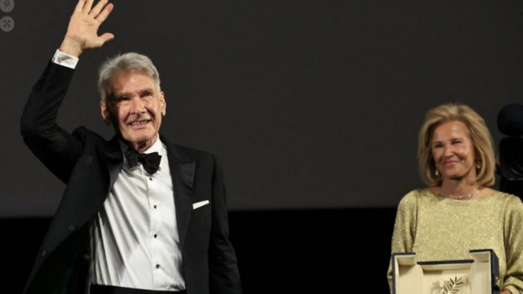 Las lágrimas de Harrison Ford al recibir la Palma de Honor en Cannes - ?Agencia Noticias Argentinas NA