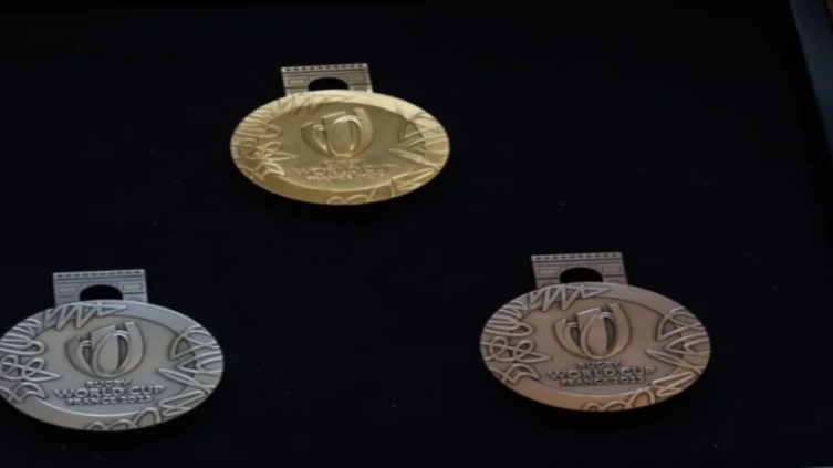 Las medallas del Mundial de rugby Francia 2023 están fabricadas con materiales reciclados de celulares (Foto: Twitter @France2023)