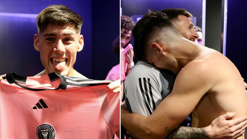Franco Díaz sabe lo que es la felicidad: el jugador de Newell ´s se llevó la camiseta de Messi y lo celebró - Rosario3