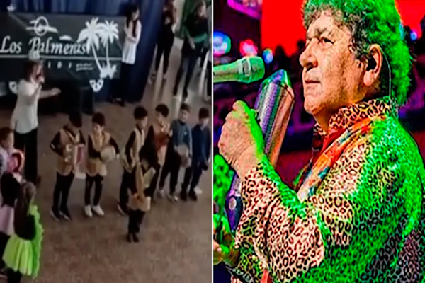 Los alumnos de un colegio de Santa Fe imitaron a Los Palmeras y el cantante de la banda tuvo un emotivo gesto - TELESHOW