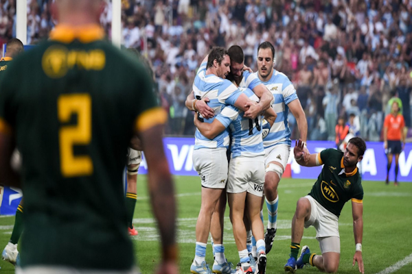 Historia pura para Los Pumas: le ganaron a Sudáfrica, actual campeón del mundo, y sueña en el Rugby Championship. Foto: X @aplenorugby