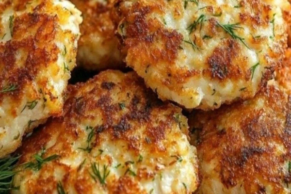 Exquisitos y crocantes: Buñuelos de pollo, al horno o en freidora de aire. PRONTO